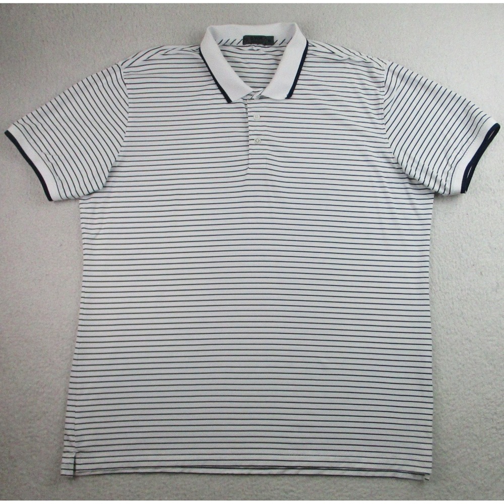 G/Fore Polo Shirt Mens XL Striped Performance Golf Classic Lightweight